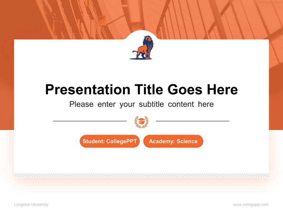 Langston University National Scholarship Defense PPT Template4:3 ratio PPT effect preview image4