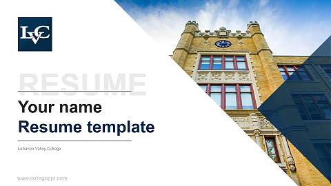 Lebanon Valley College Resume PPT Template