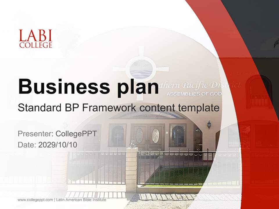 Latin American Bible Institute Competition/Entrepreneurship Contest PPT Template4:3 ratio PPT effect preview image9