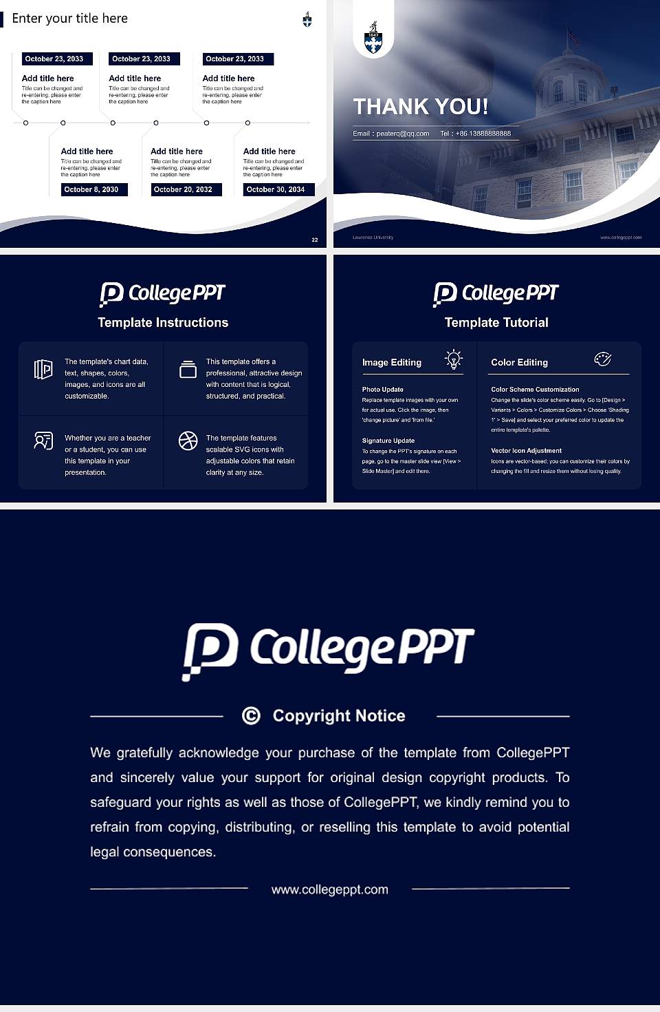Lawrence University Lecture Sharing and Networking Event PPT Template4:3 ratio PPT effect preview image4