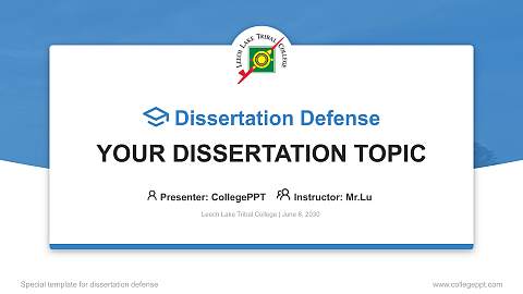 Leech Lake Tribal College Graduation Thesis Defense PPT Template
