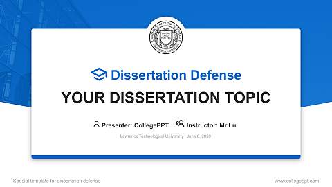 Lawrence Technological University Graduation Thesis Defense PPT Template