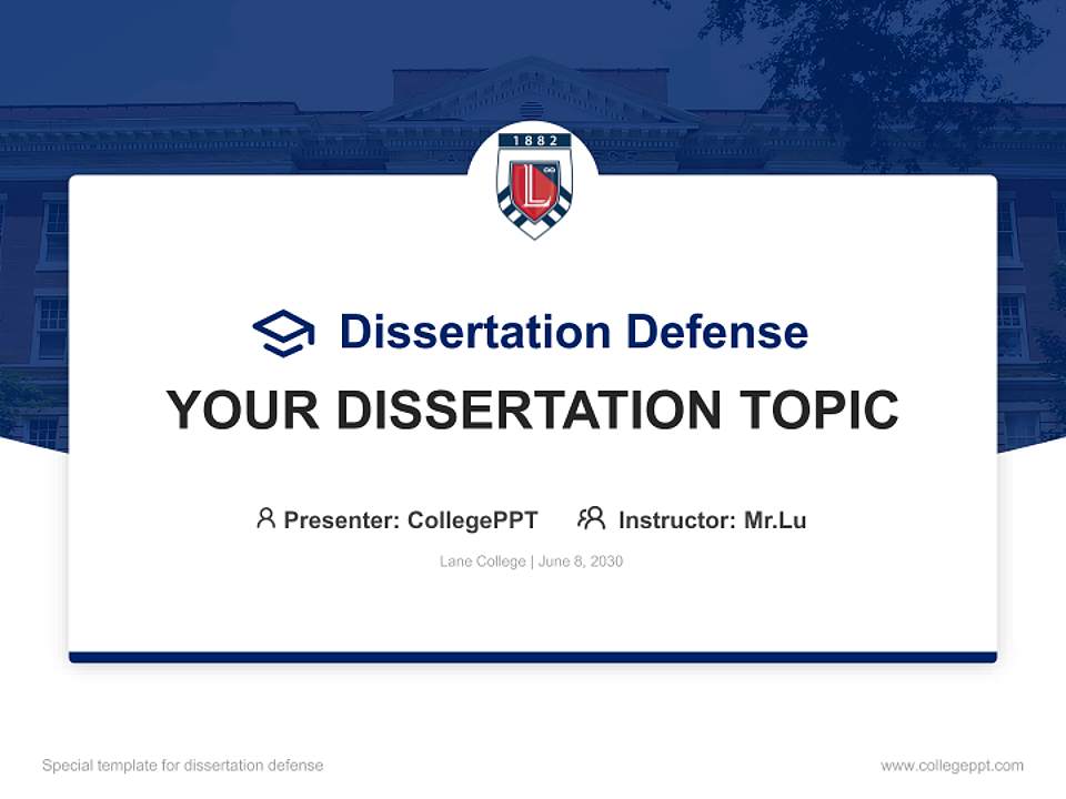 Lane College Graduation Thesis Defense PPT Template4:3 ratio PPT effect preview image7