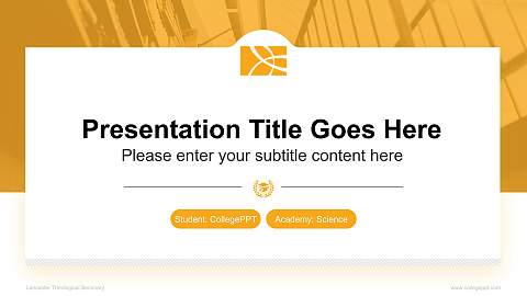 Lancaster Theological Seminary National Scholarship Defense PPT Template