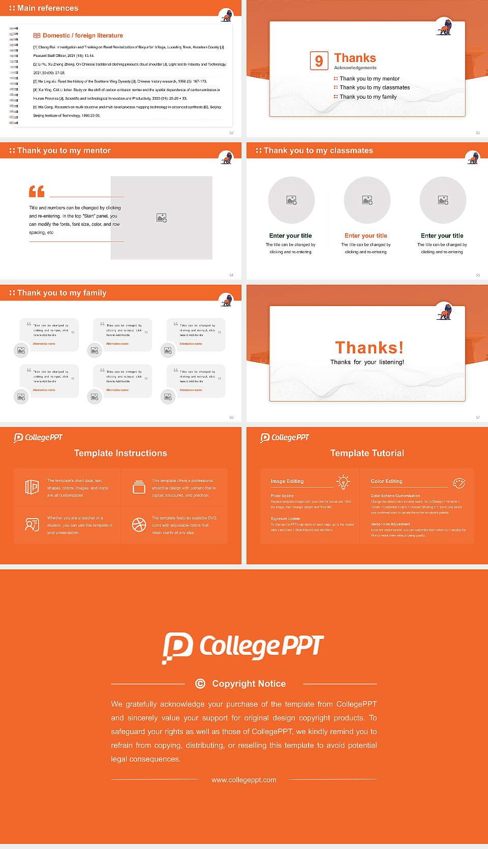 Langston University Graduation Thesis Defense PPT Template16:9 ratio PPT effect preview image7