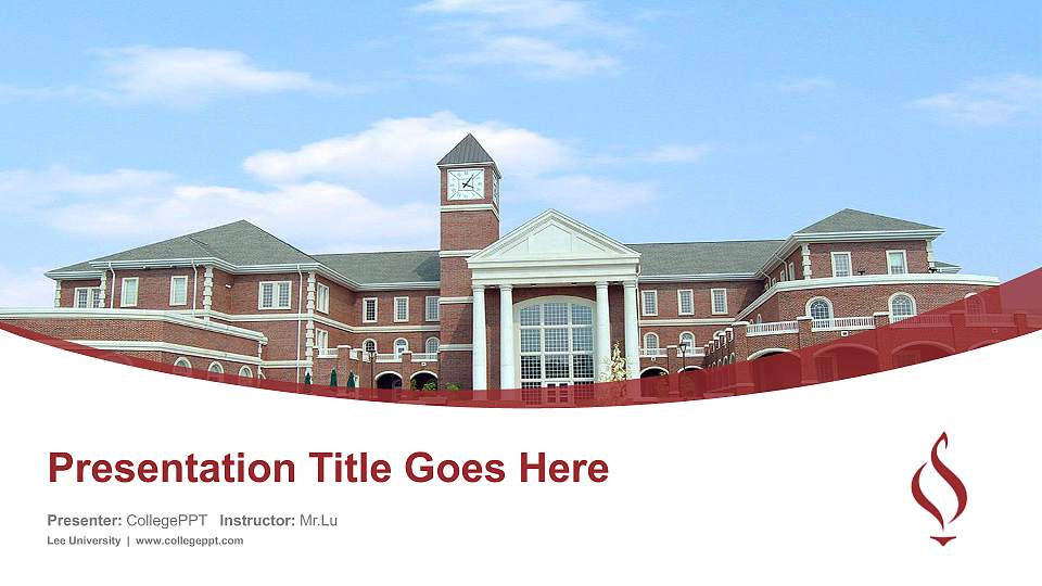 Lee University Course/Courseware Creation PPT Template16:9 ratio PPT effect preview image
