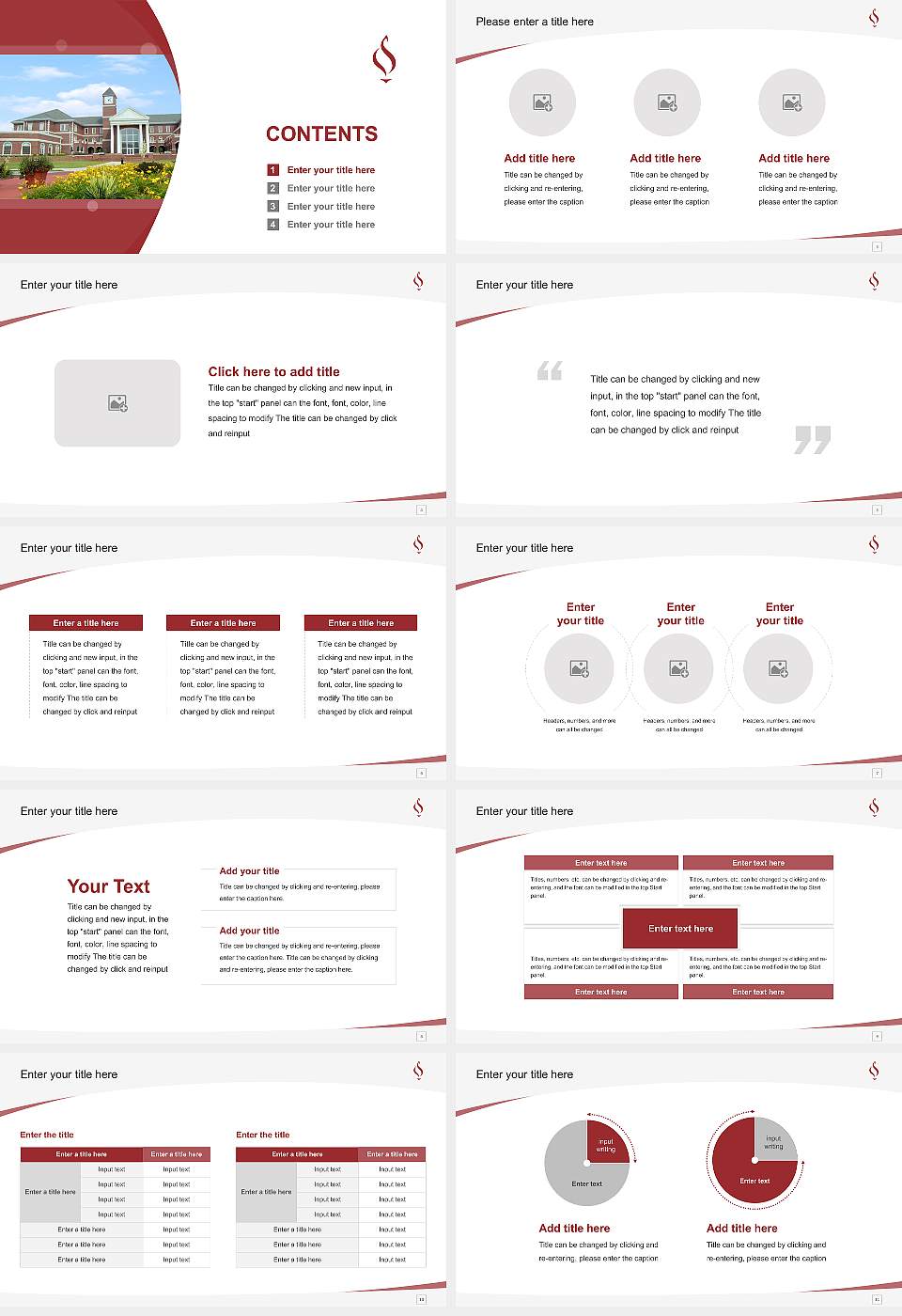 Lee University Course/Courseware Creation PPT Template16:9 ratio PPT effect preview image2