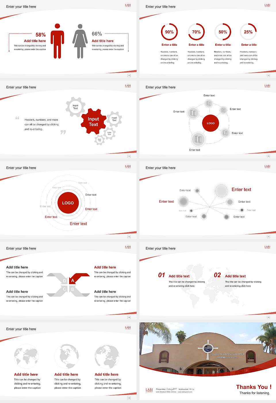 Latin American Bible Institute Course/Courseware Creation PPT Template16:9 ratio PPT effect preview image4