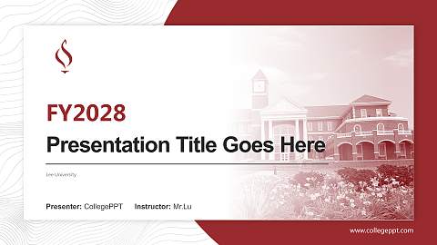 Lee University Academic Presentation/Research Findings Report PPT Template