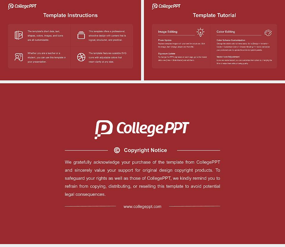 Lee University Academic Presentation/Research Findings Report PPT Template16:9 ratio PPT effect preview image5