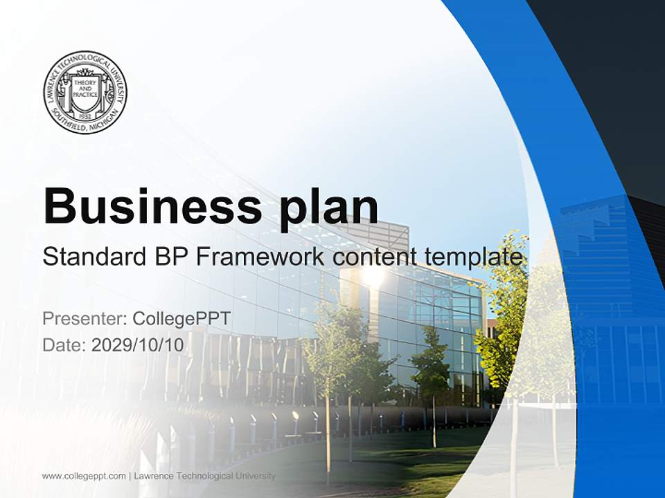 Lawrence Technological University Competition/Entrepreneurship Contest PPT Template4:3 ratio PPT effect preview image9