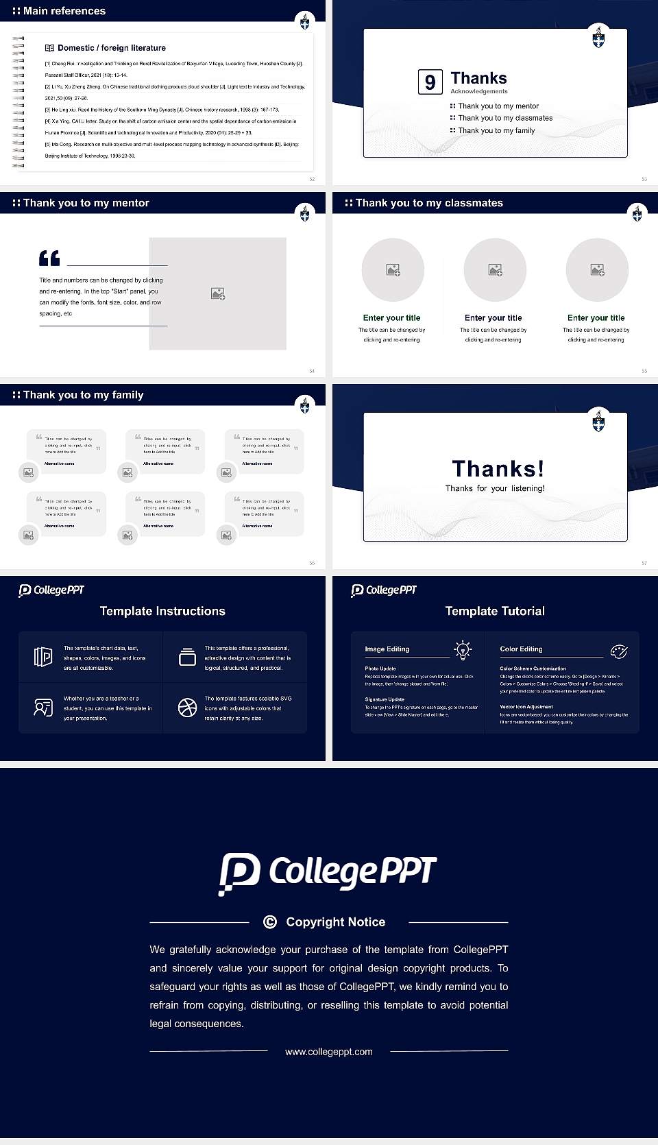 Lawrence University Graduation Thesis Defense PPT Template16:9 ratio PPT effect preview image7