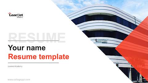 Learnet Academy Resume PPT Template