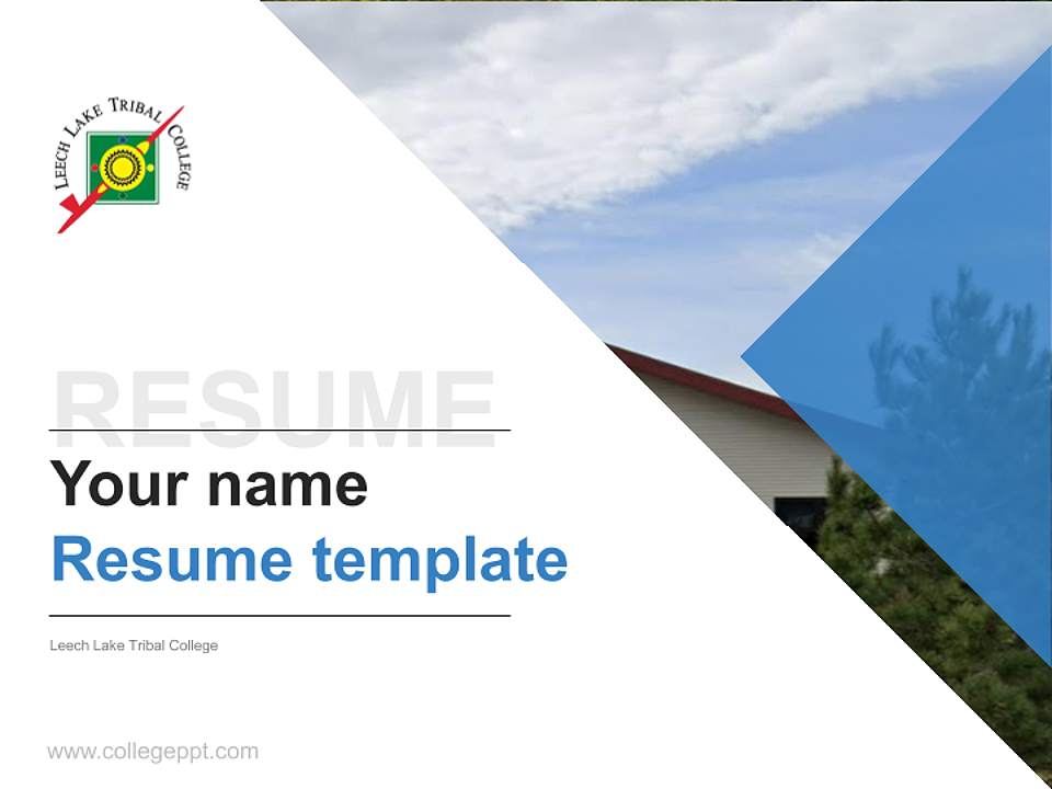 Leech Lake Tribal College Resume PPT Template4:3 ratio PPT effect preview image5