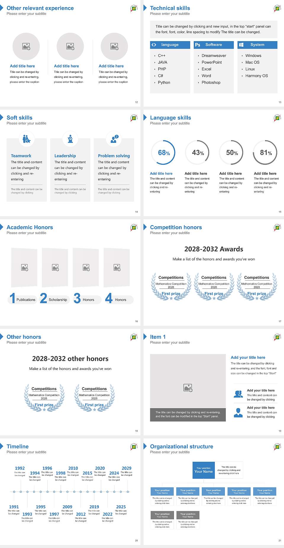 Leech Lake Tribal College Resume PPT Template4:3 ratio PPT effect preview image3