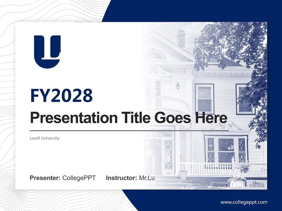 Lasell University Academic Presentation/Research Findings Report PPT Template4:3 ratio PPT effect preview image5