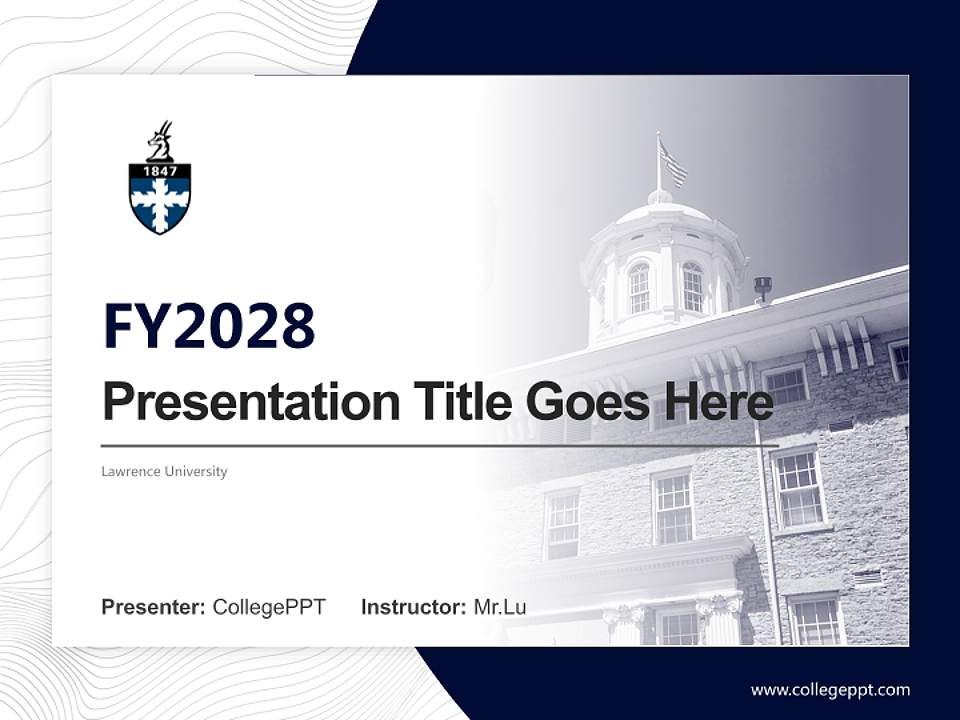 Lawrence University Academic Presentation/Research Findings Report PPT Template4:3 ratio PPT effect preview image5