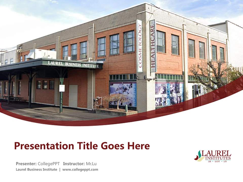 Laurel Business Institute Course/Courseware Creation PPT Template4:3 ratio PPT effect preview image5