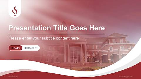 Lee University Lecture Sharing and Networking Event PPT Template