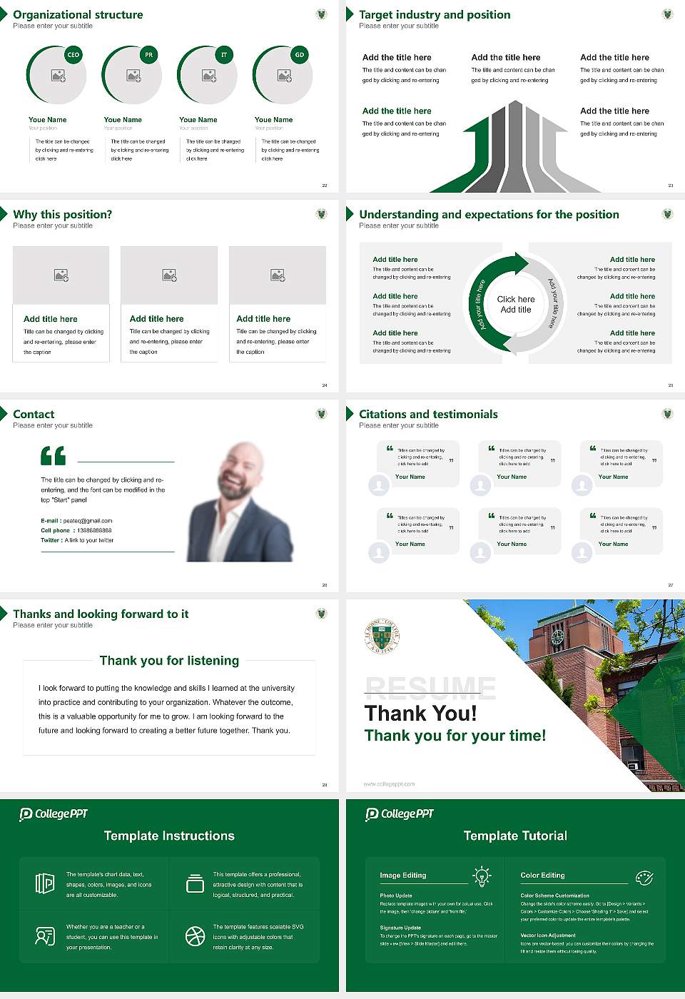 Le Moyne College Resume PPT Template16:9 ratio PPT effect preview image4