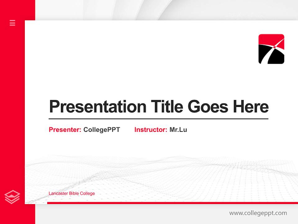 Lancaster Bible College Thesis Proposal/Graduation Defense PPT Template4:3 ratio PPT effect preview image5