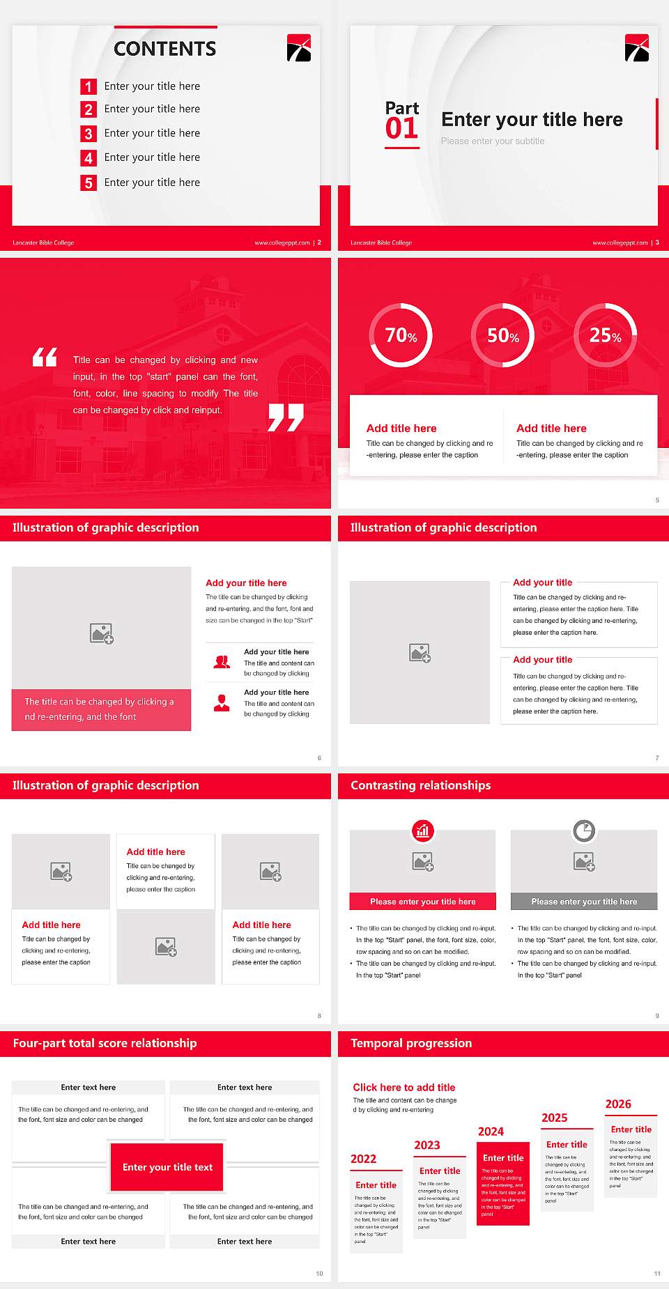 Lancaster Bible College Thesis Proposal/Graduation Defense PPT Template4:3 ratio PPT effect preview image2