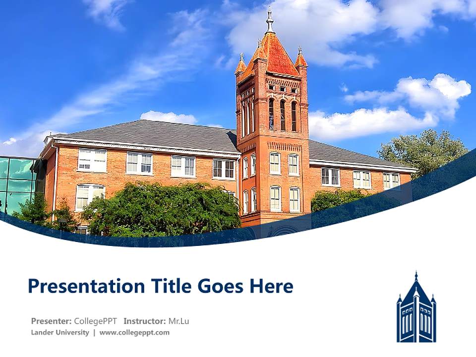 Lander University Course/Courseware Creation PPT Template4:3 ratio PPT effect preview image5