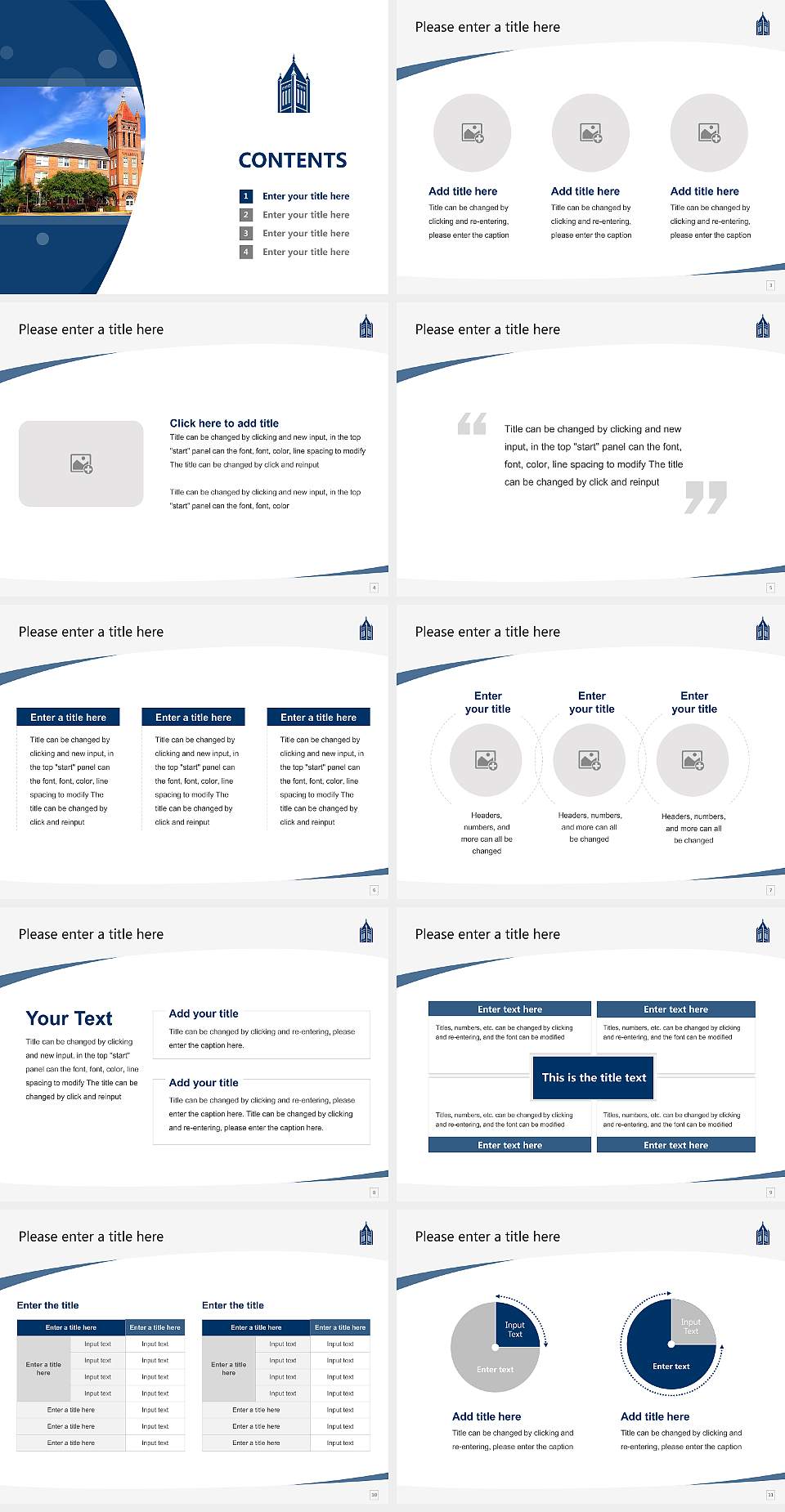 Lander University Course/Courseware Creation PPT Template4:3 ratio PPT effect preview image2