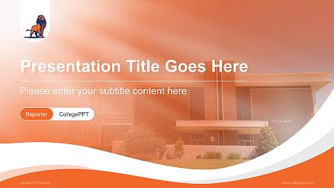 Langston University Lecture Sharing and Networking Event PPT Template