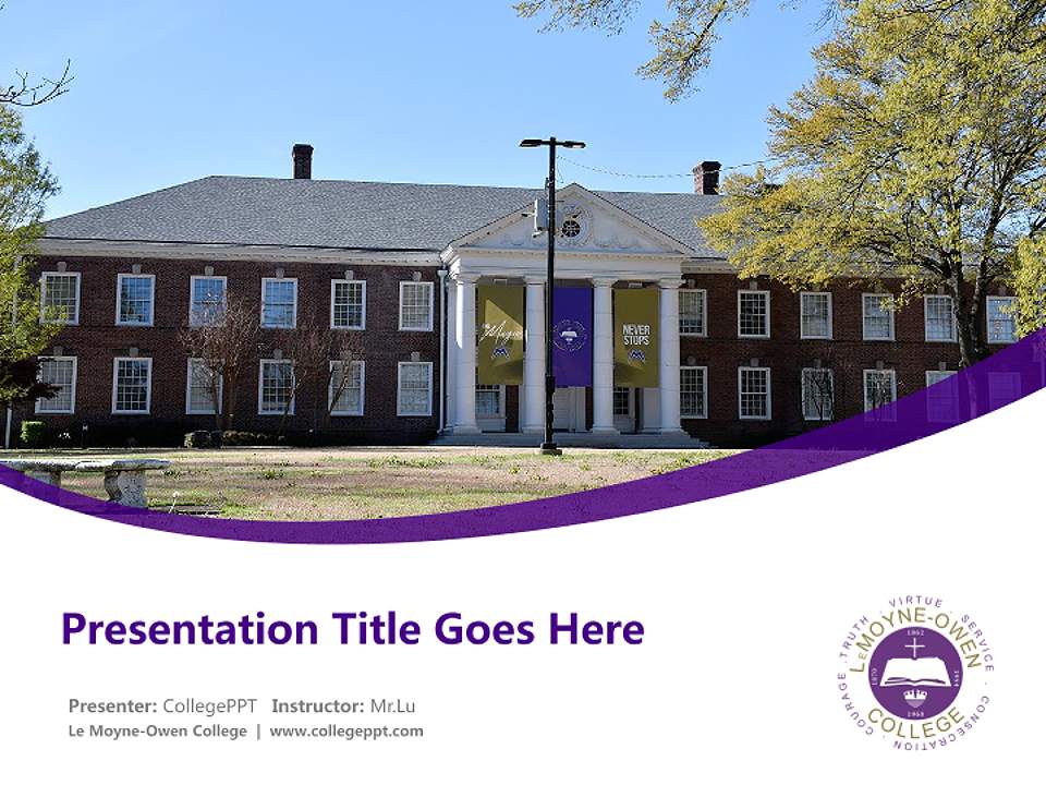 Le Moyne-Owen College Course/Courseware Creation PPT Template4:3 ratio PPT effect preview image5