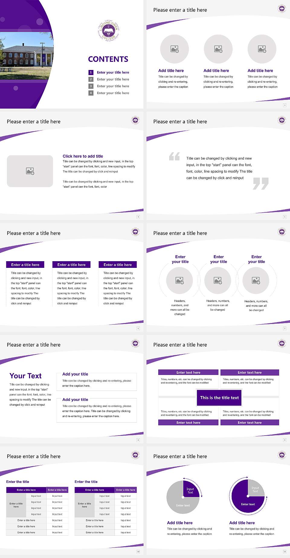 Le Moyne-Owen College Course/Courseware Creation PPT Template4:3 ratio PPT effect preview image2