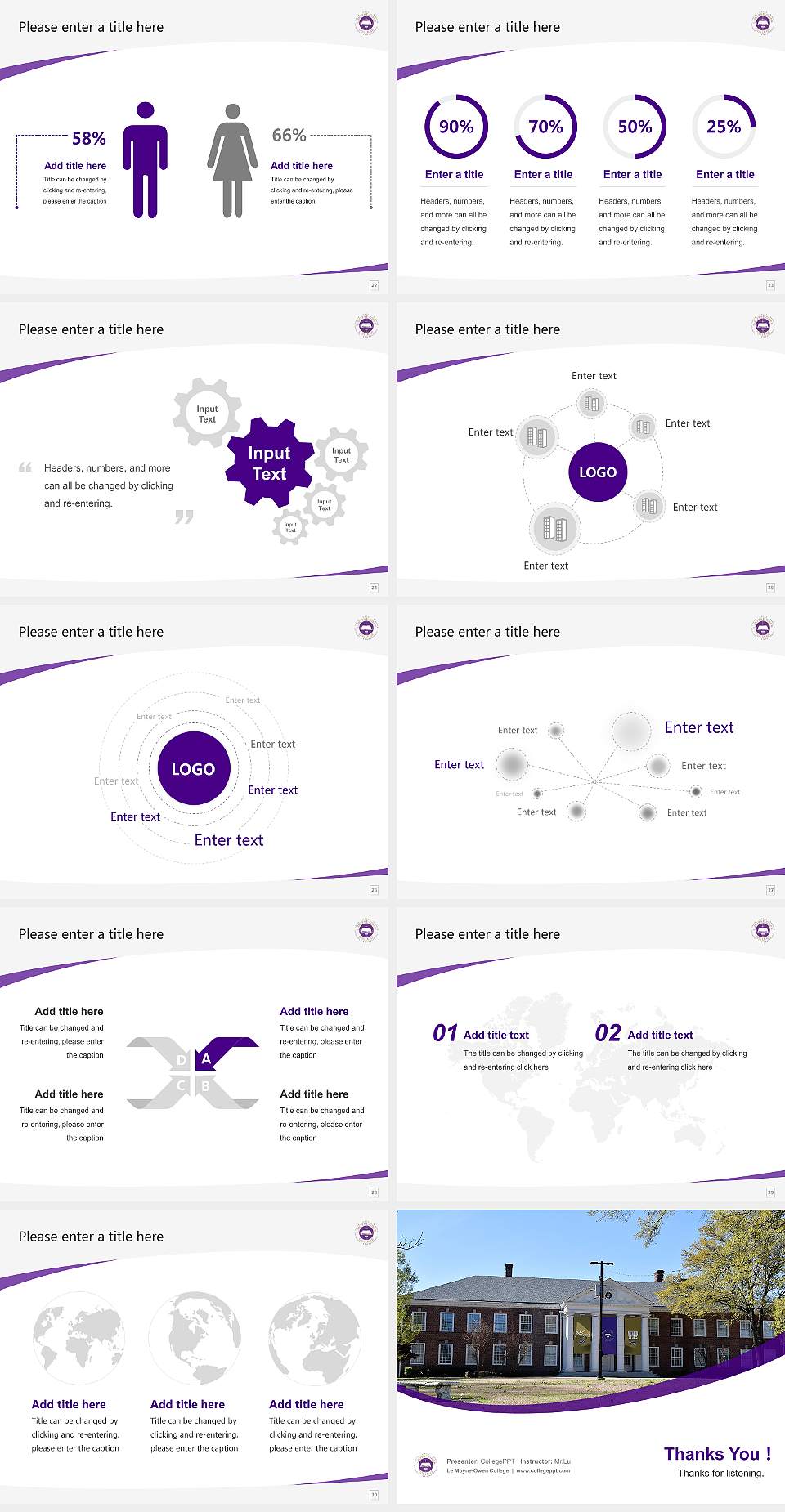 Le Moyne-Owen College Course/Courseware Creation PPT Template4:3 ratio PPT effect preview image4
