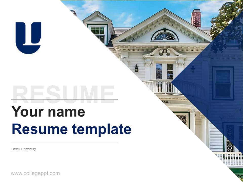 Lasell University Resume PPT Template4:3 ratio PPT effect preview image5