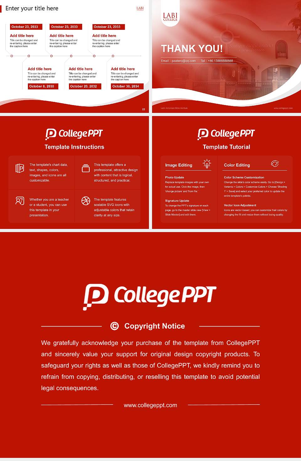 Latin American Bible Institute Lecture Sharing and Networking Event PPT Template4:3 ratio PPT effect preview image4