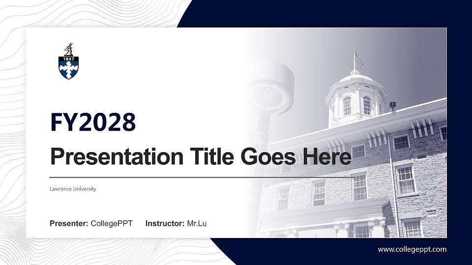 Lawrence University Academic Presentation/Research Findings Report PPT Template16:9 ratio PPT effect preview image