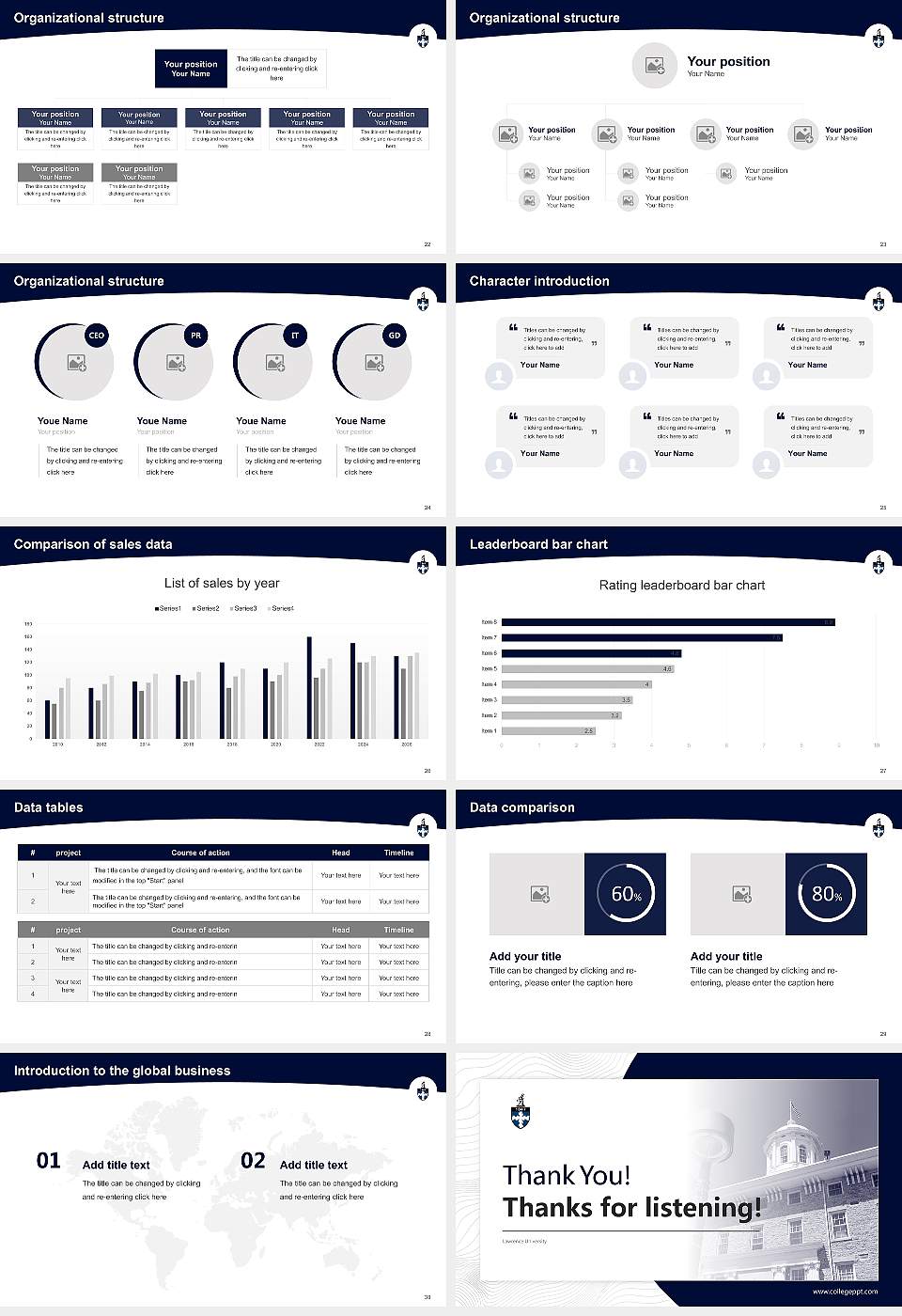 Lawrence University Academic Presentation/Research Findings Report PPT Template16:9 ratio PPT effect preview image4