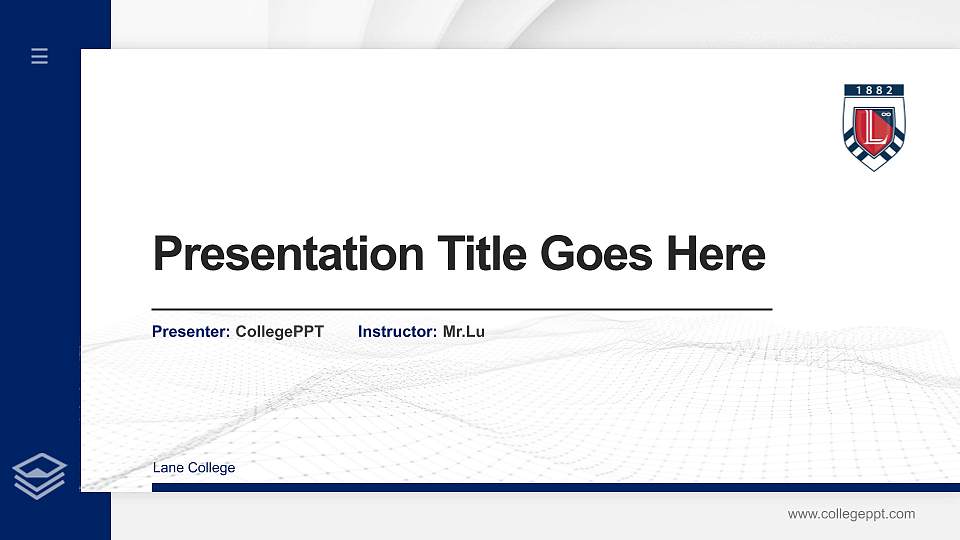 Lane College Thesis Proposal/Graduation Defense PPT Template16:9 ratio PPT effect preview image