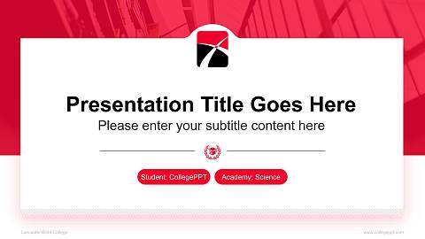 Lancaster Bible College National Scholarship Defense PPT Template