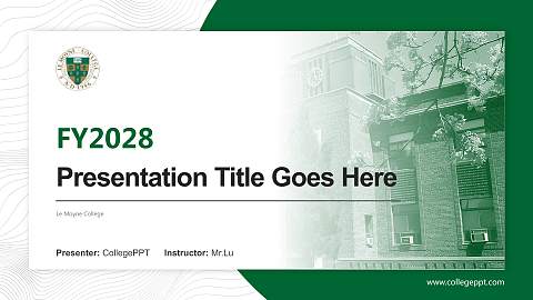 Le Moyne College Academic Presentation/Research Findings Report PPT Template