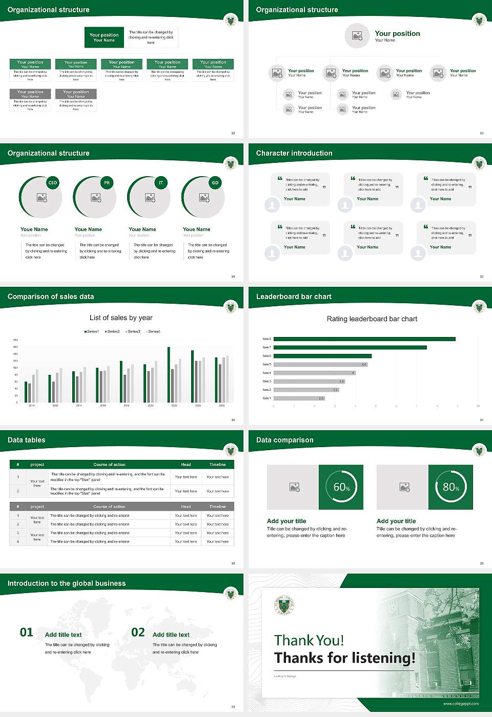 Le Moyne College Academic Presentation/Research Findings Report PPT Template16:9 ratio PPT effect preview image4