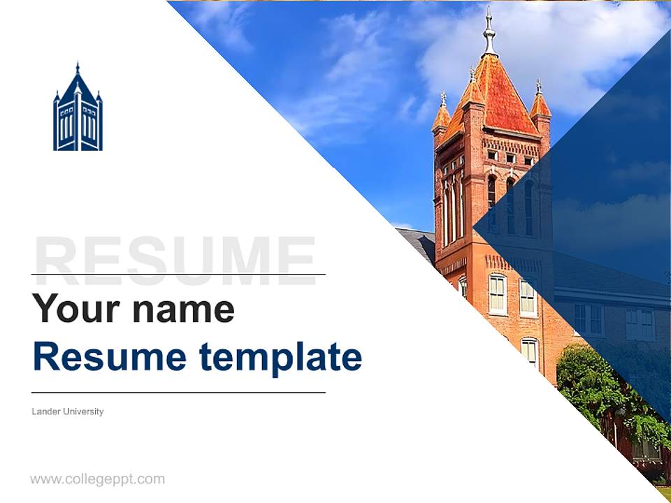 Lander University Resume PPT Template4:3 ratio PPT effect preview image5