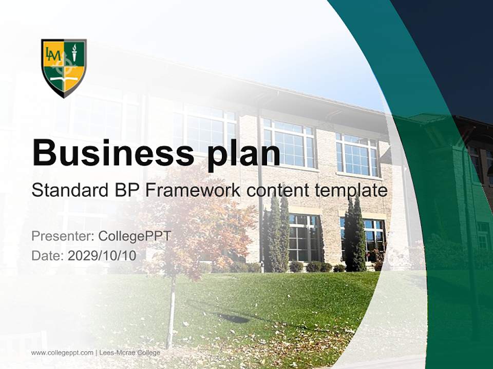Lees-Mcrae College Competition/Entrepreneurship Contest PPT Template4:3 ratio PPT effect preview image9