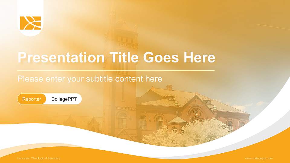 Lancaster Theological Seminary Lecture Sharing and Networking Event PPT Template16:9 ratio PPT effect preview image