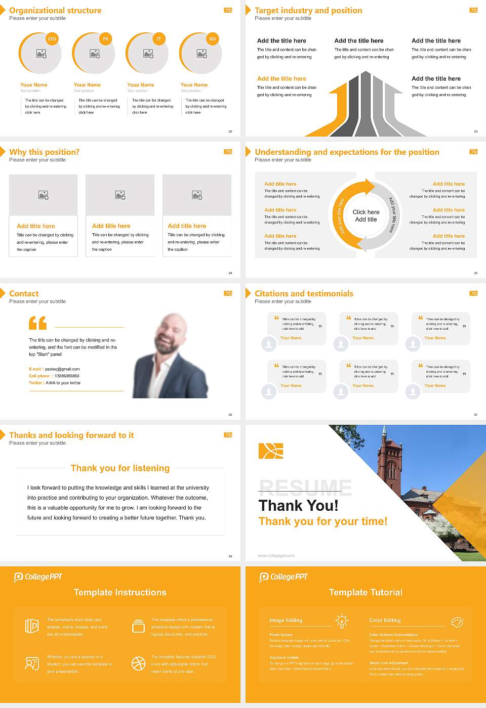 Lancaster Theological Seminary Resume PPT Template16:9 ratio PPT effect preview image4