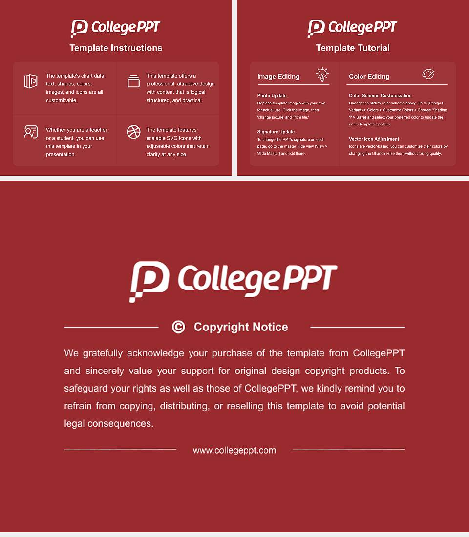Lee University Course/Courseware Creation PPT Template4:3 ratio PPT effect preview image5