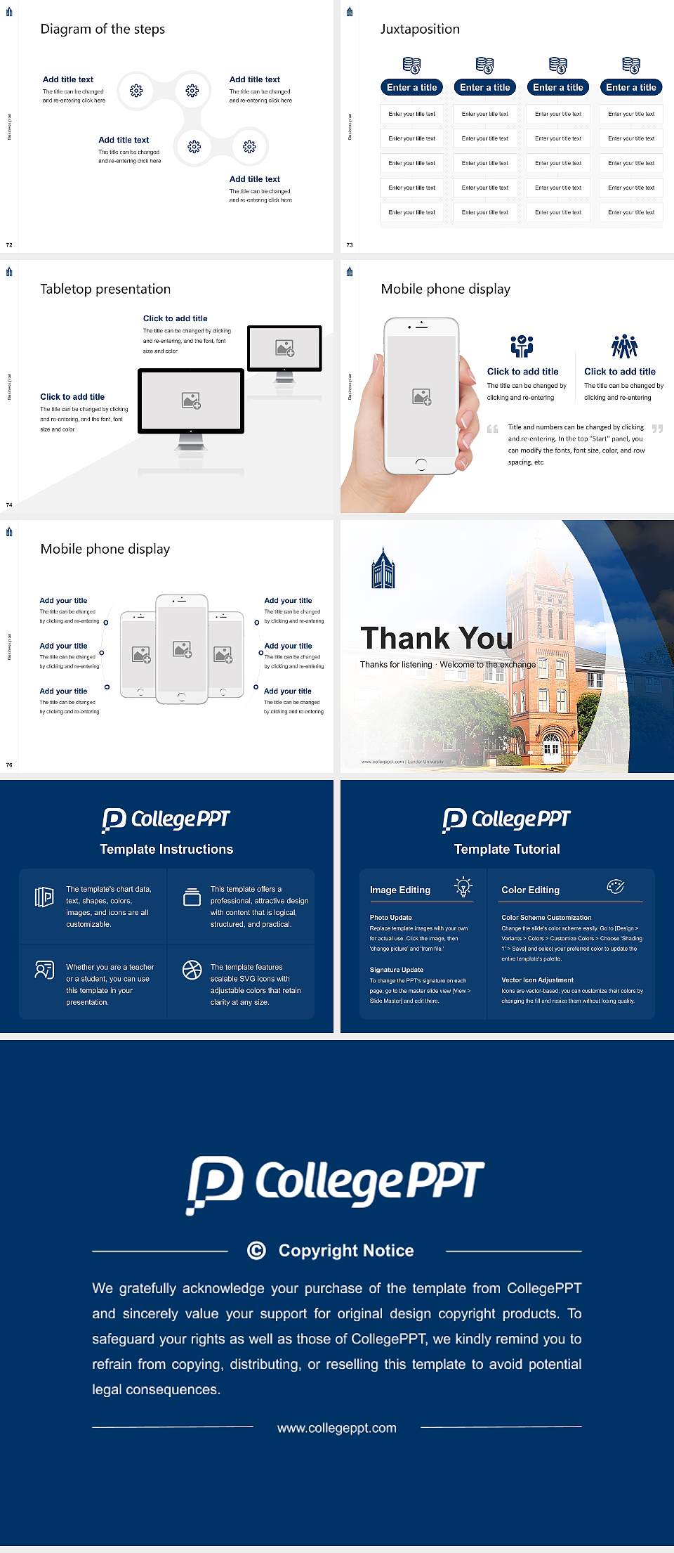 Lander University Competition/Entrepreneurship Contest PPT Template4:3 ratio PPT effect preview image9