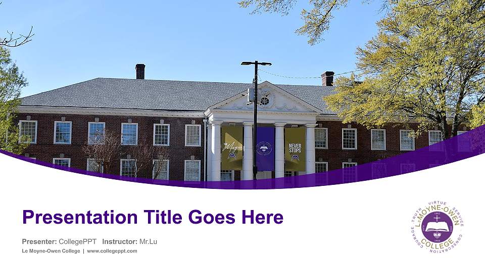 Le Moyne-Owen College Course/Courseware Creation PPT Template16:9 ratio PPT effect preview image1