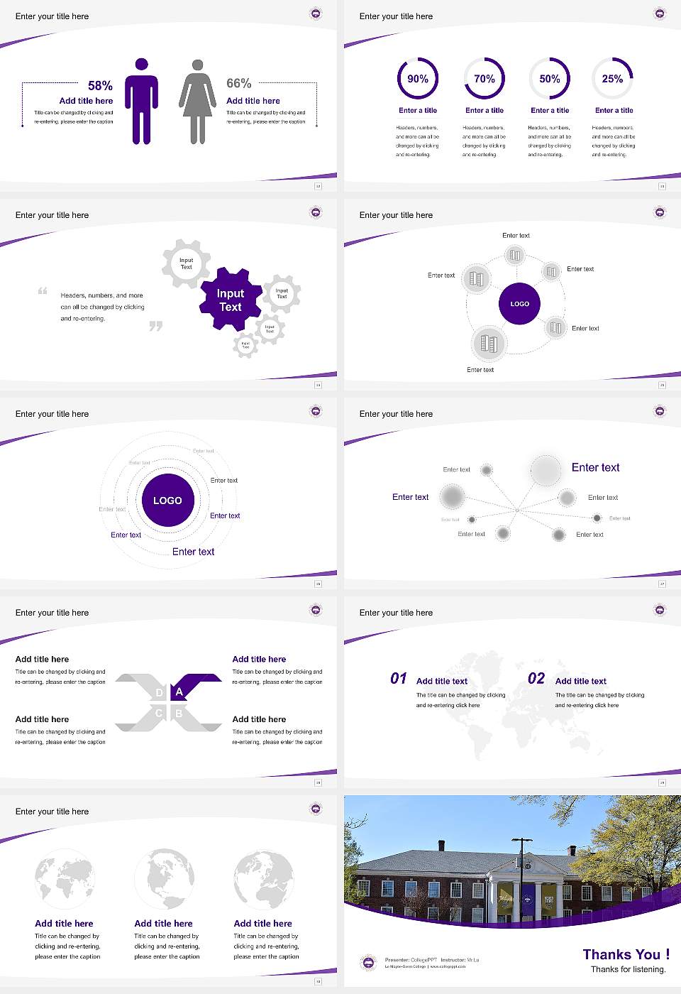 Le Moyne-Owen College Course/Courseware Creation PPT Template16:9 ratio PPT effect preview image4