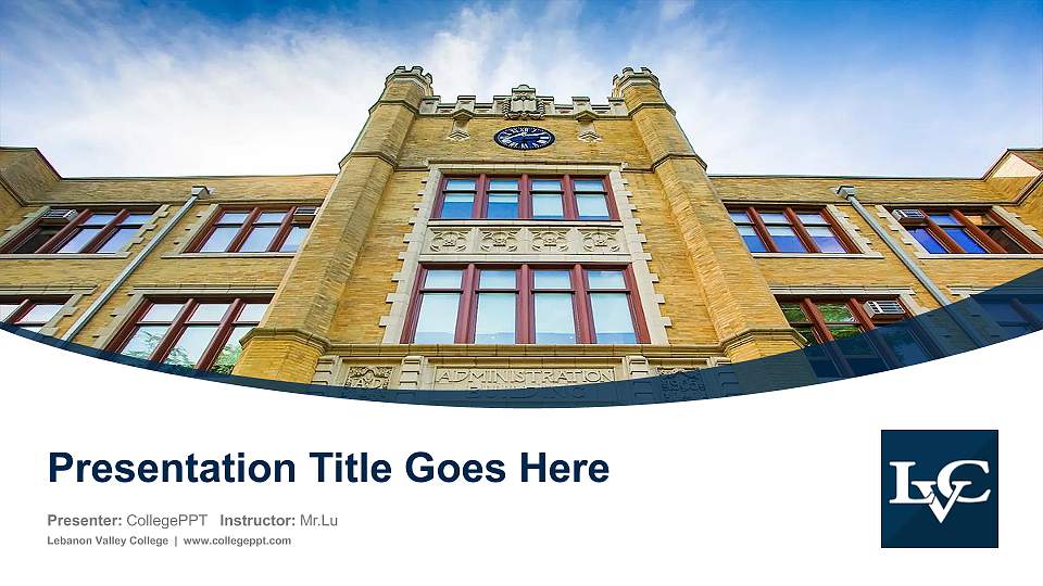 Lebanon Valley College Course/Courseware Creation PPT Template16:9 ratio PPT effect preview image