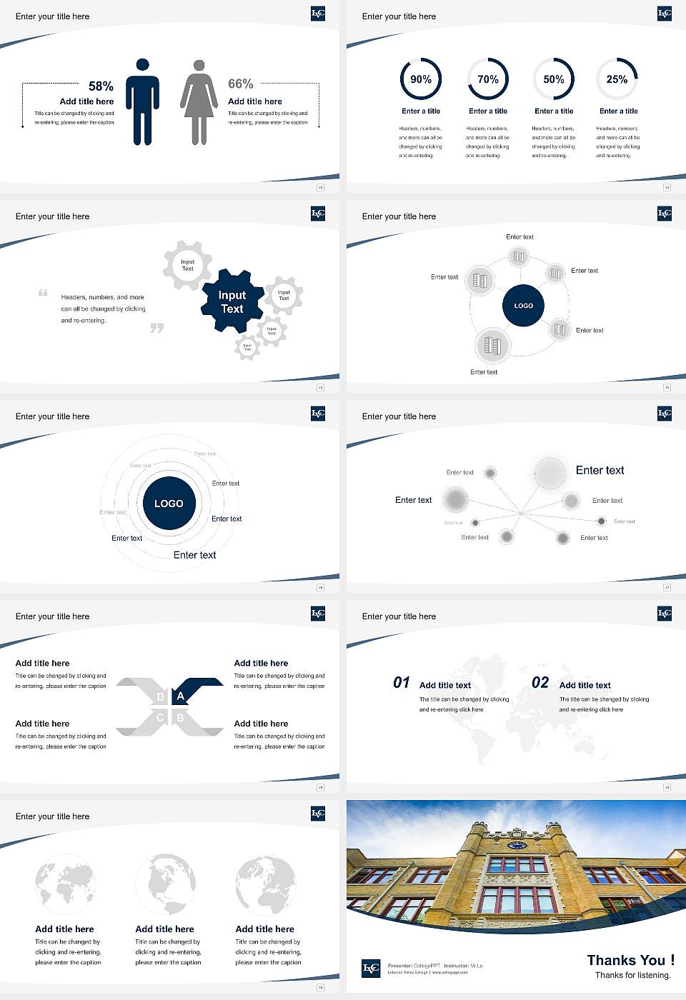 Lebanon Valley College Course/Courseware Creation PPT Template16:9 ratio PPT effect preview image4